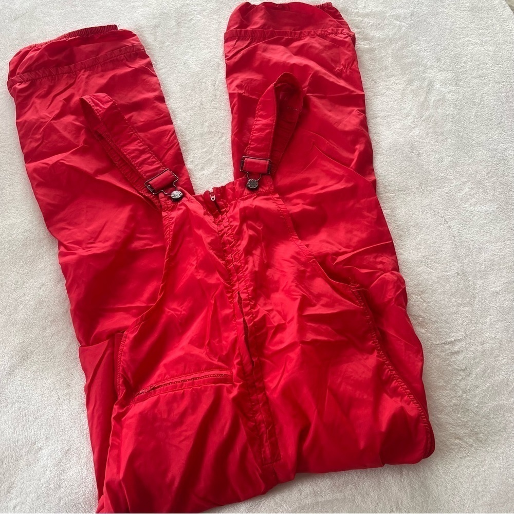 Vintage Sears Unisex Red Ski Snow Bibs